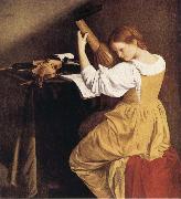 Orazio Gentileschi The Lute Player Spain oil painting artist